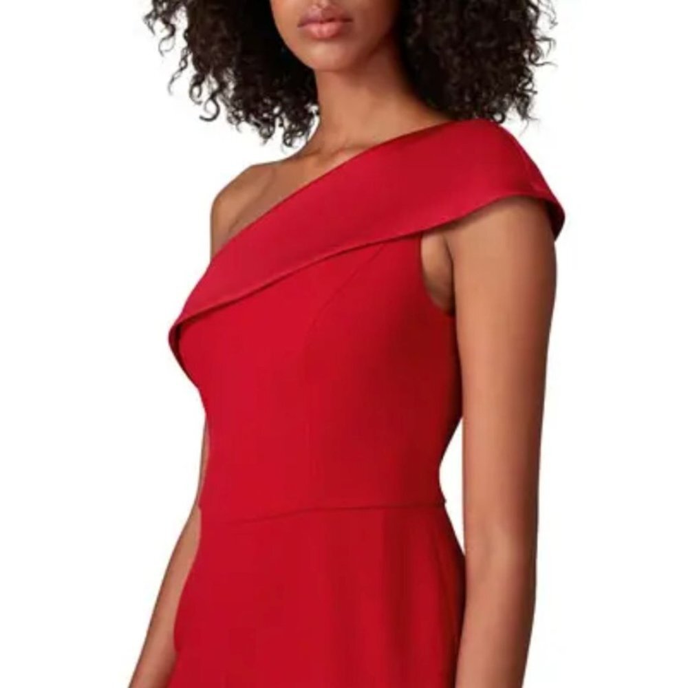 Adrianna Papell One Shoulder Jumpsuit Red 14 - Picture 4 of 17